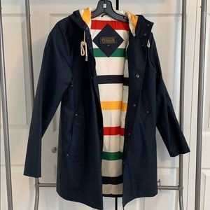 Pendleton Navy Utility Jacket with Striped Lining